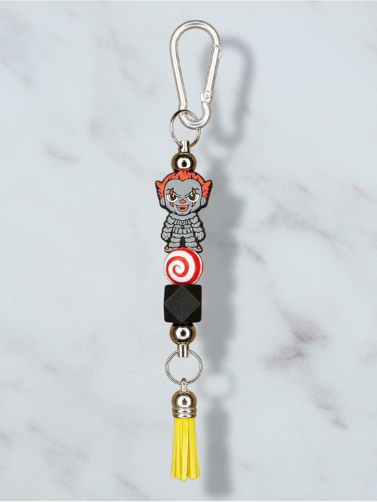 Handmade Accessories - Pennywise the Clown Bag Charm Keychain with Tassel